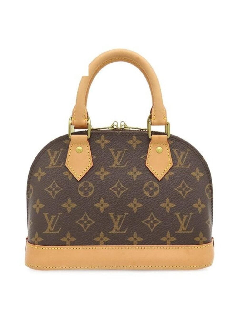 Louis Vuitton 2-Way Bag Alma BB Monogram Canvas Gold Brown Shoulder Handbag